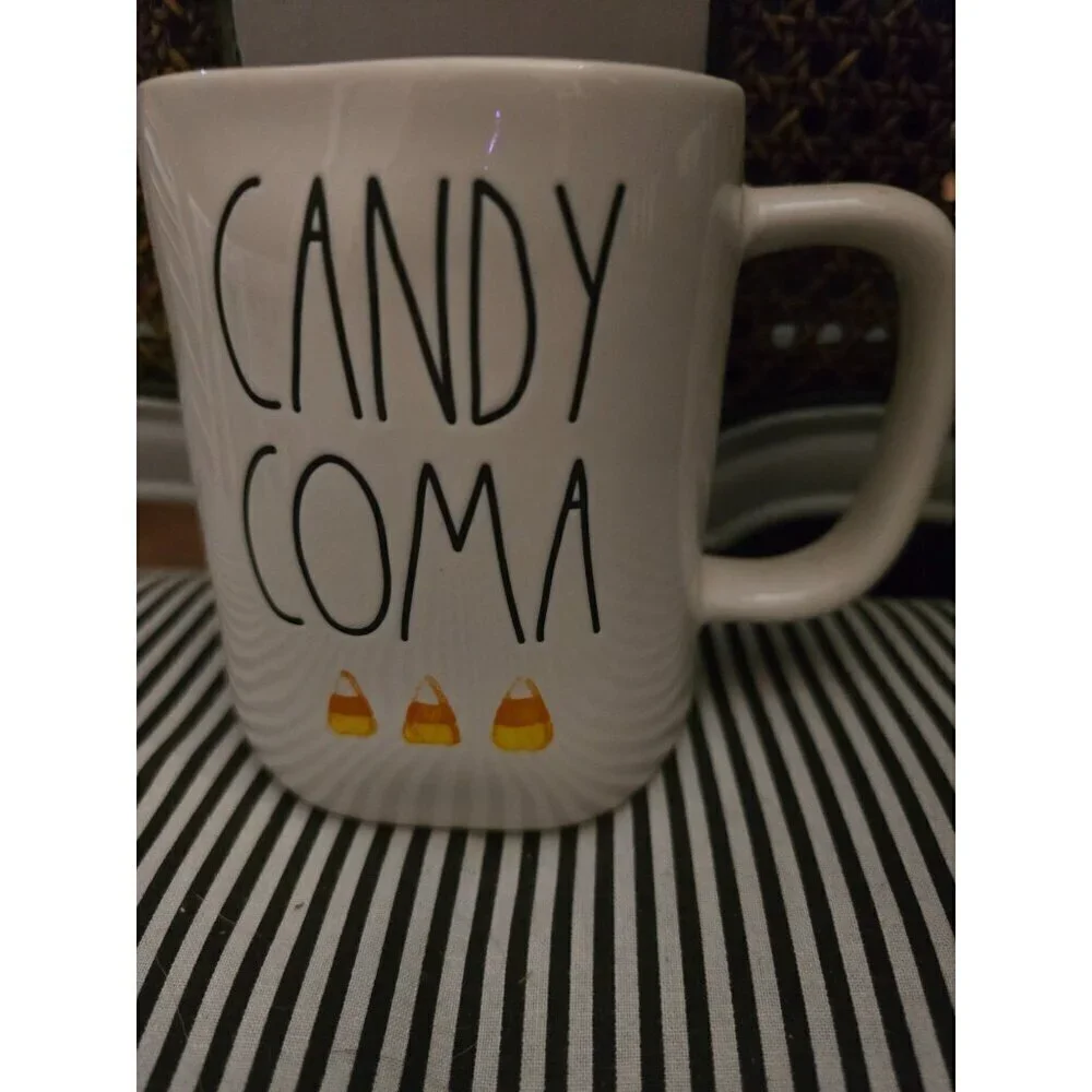 Rae Dunn Candy Coma Candy Corn Icon Halloween Mug